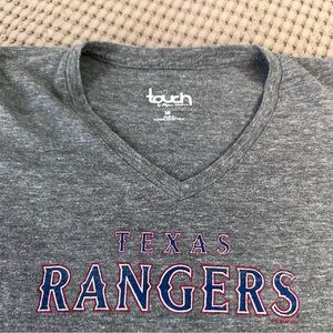 Texas Rangers Women’s Heather Gray V-Neck Tee MLB Baseball